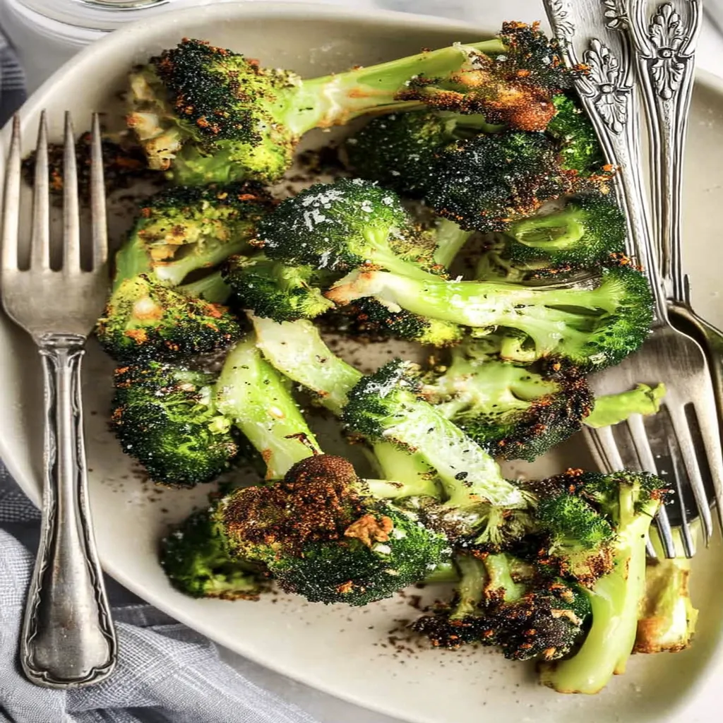 Crispy Garlic Air Fryer Broccoli